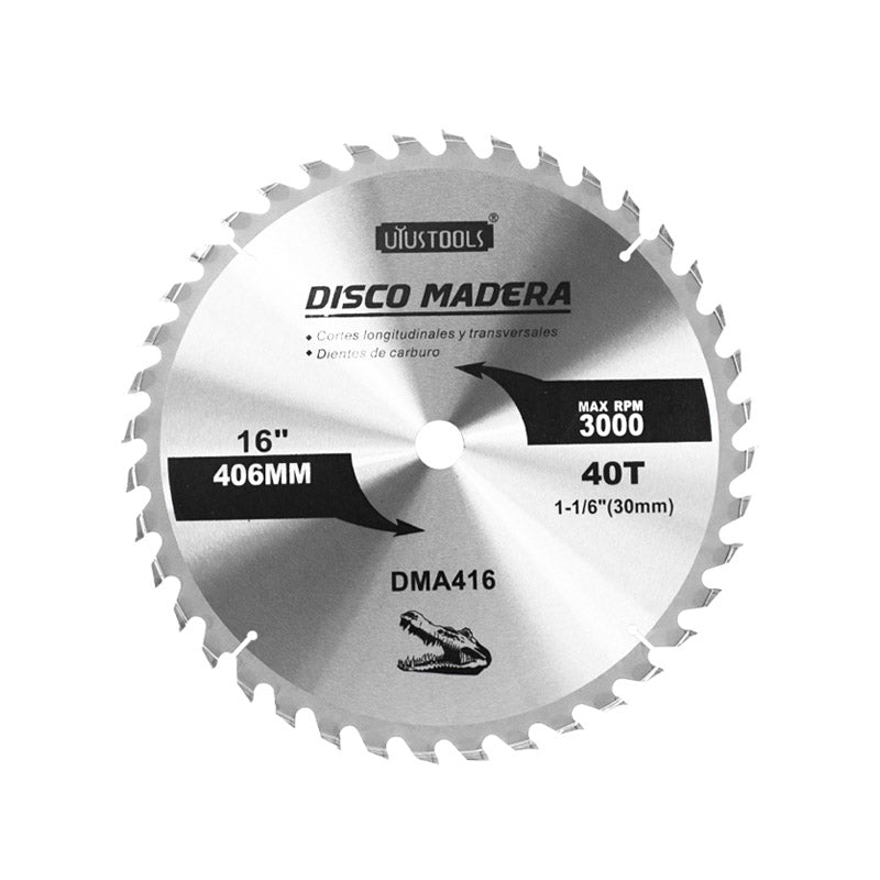 Disco sierra 16" x 40 dtes madera Uyustools
