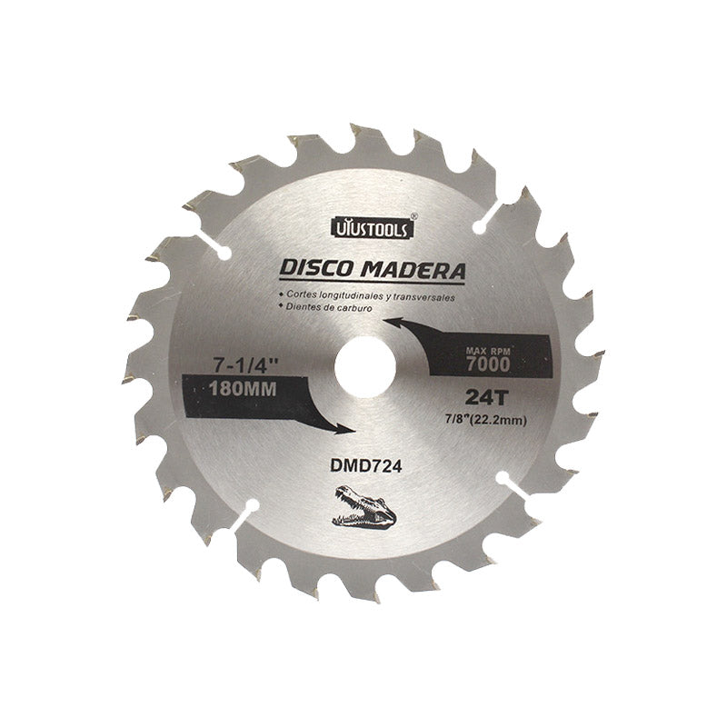 Disco sierra 7 1/4" madera x 24 dtes