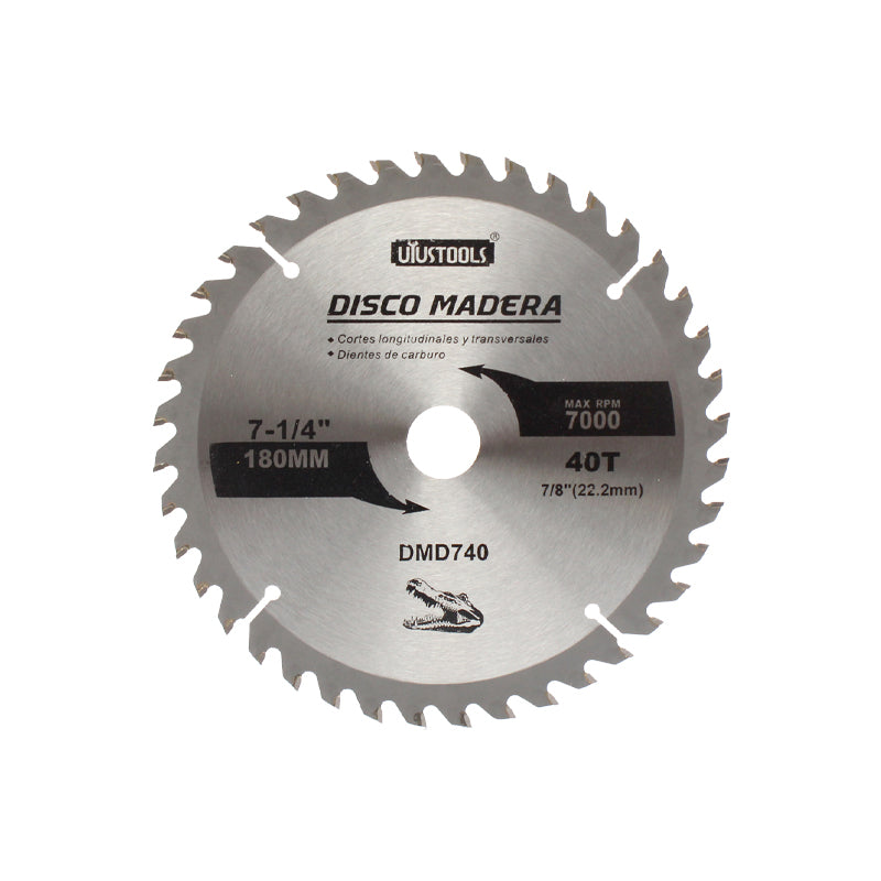Disco sierra 7 1/4" madera x 40 dtes