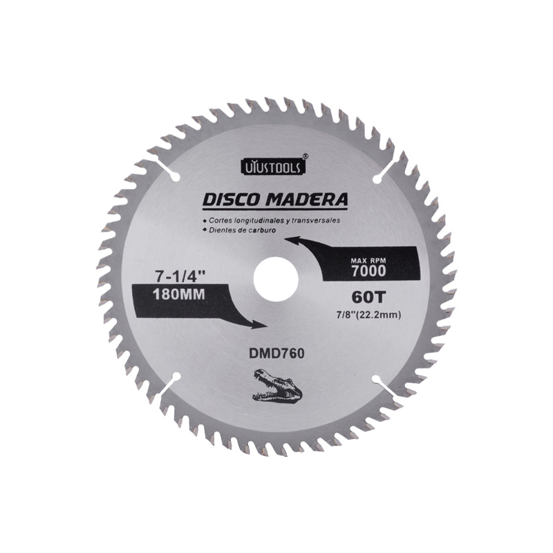 Disco sierra 7 1/4" madera x 60 dtes (pack 5 unidades)