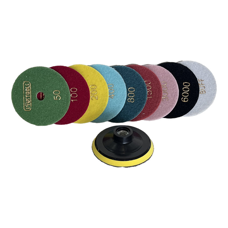 Juego discos para pulir granito SET/10PCS 4" Uyustools