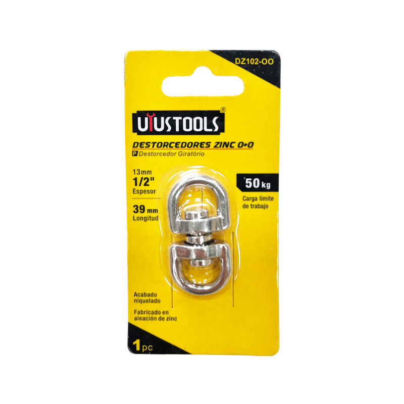 Destorcedor zinc 1/2" 45KG Uyustools (pack 24 unidades)