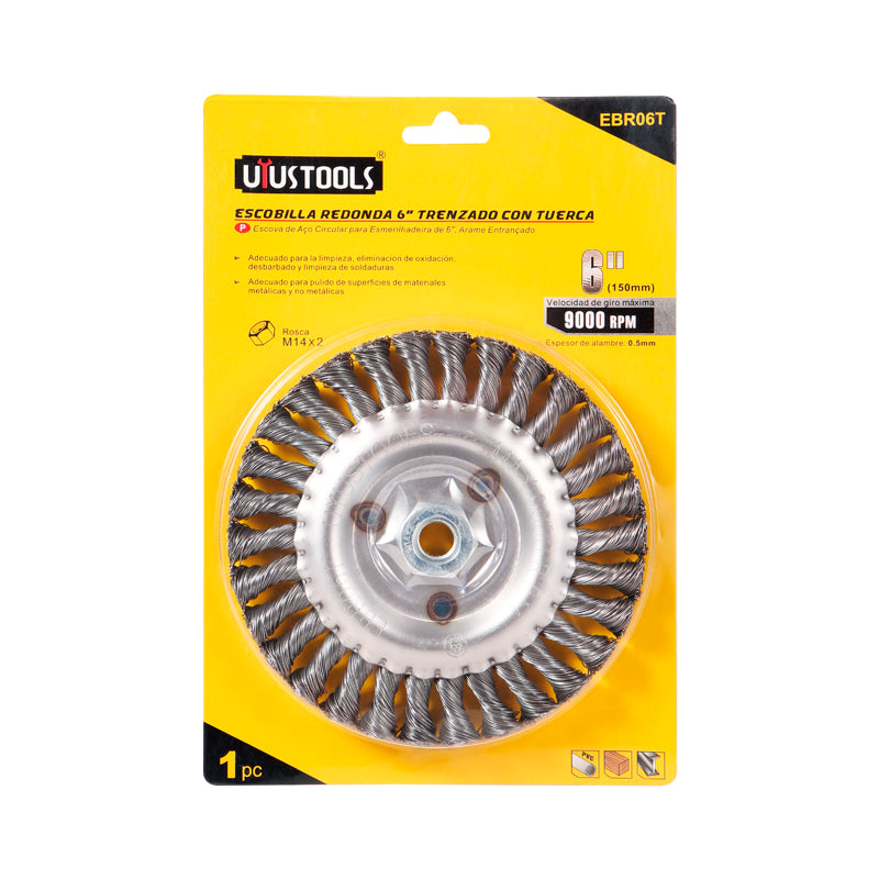 Grata trenzada 6" M14 Uyustools (pack 5 unidades)