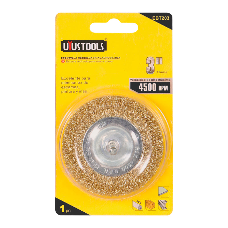 Grata plana ondulada 3" p/taladro UYU (pack 10 unidades)
