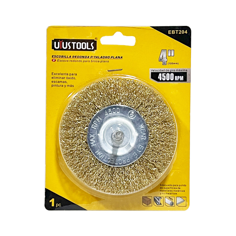 Grata plana ondulada 4" p/taladro UYU (pack 5 unidades)