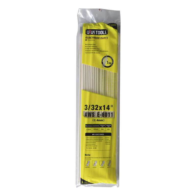 Electrodo E6011 3/32" 1 kg Uyustools (pack 2 unidades)