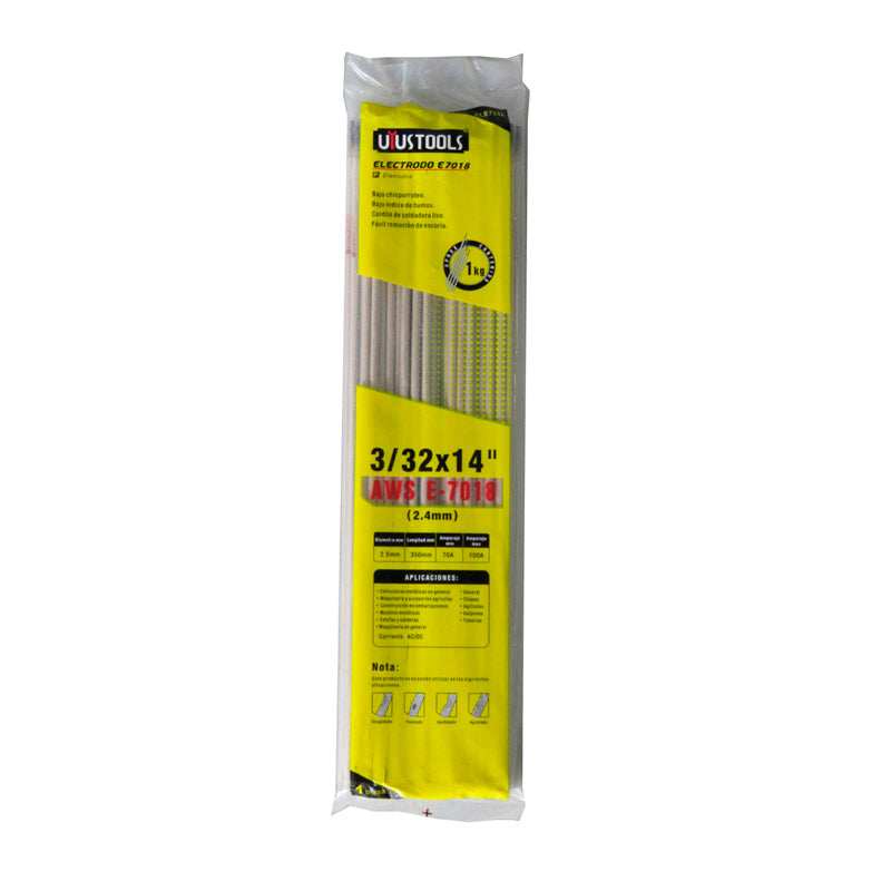 Electrodo E7018 3/32" 1 kg Uyustools (pack 2 unidades)