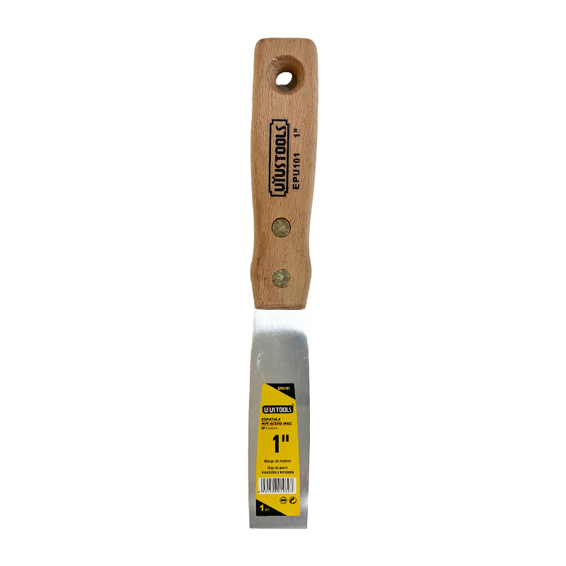 Espatula 1" acero inox m/madera Uyustools (pack 12 unidades)