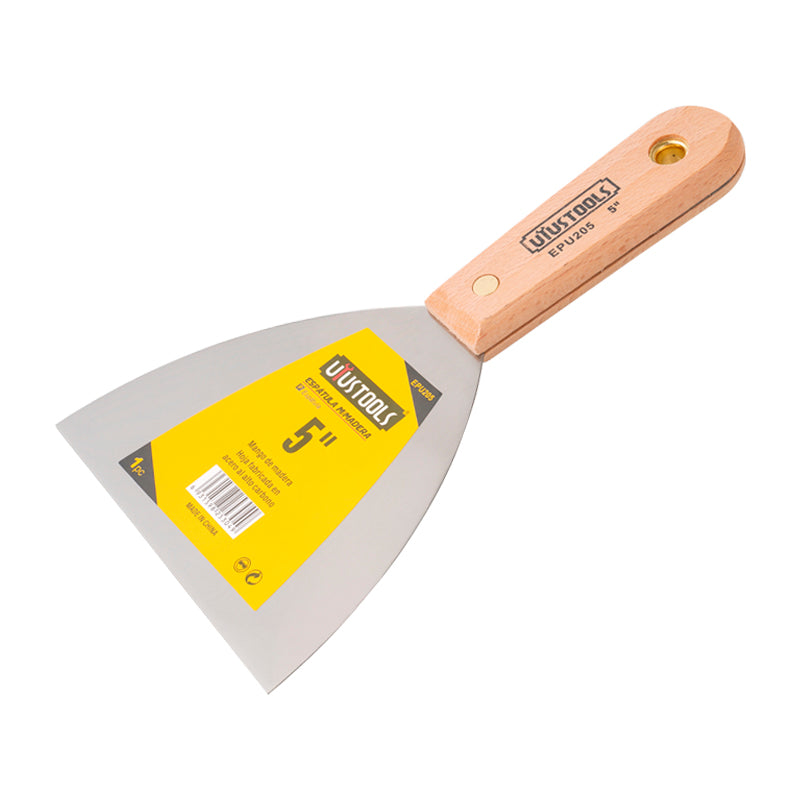 Espatula 5" mgo madera UYU (pack 12 unidades)