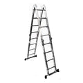 Escalera articulada 16 peldaños 4,8 mts aluminio 150KG