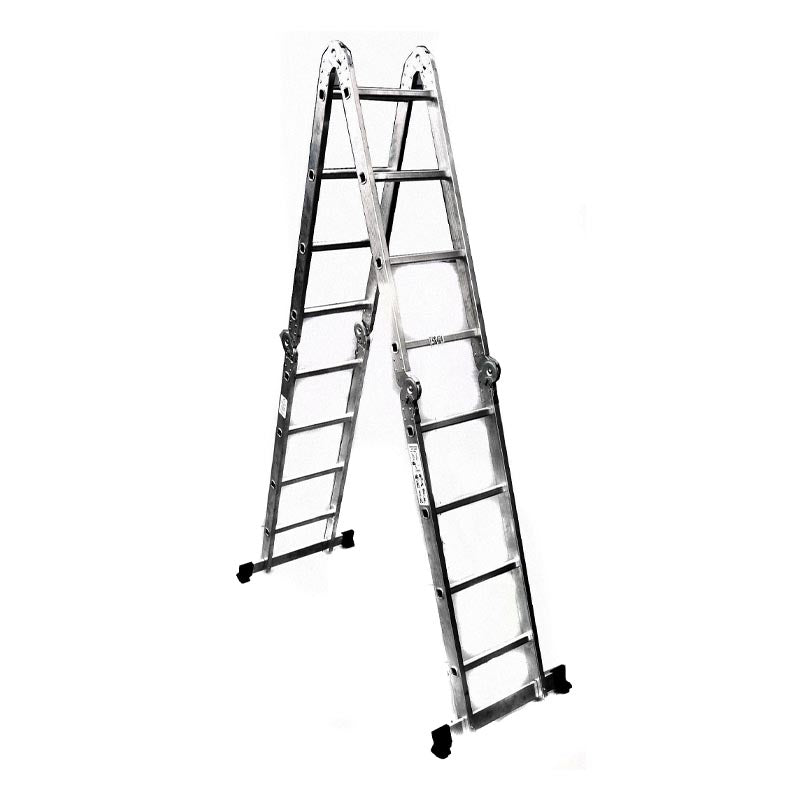 Escalera articulada 16 peldaños 4,8 mts aluminio 150KG