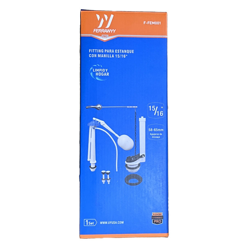 Fitting para estanque con manilla 15/16" fwyy (pack 2 sets)