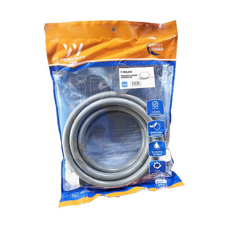 Manguera llenado lavadora 3.0M fwyy (pack 2 sets)