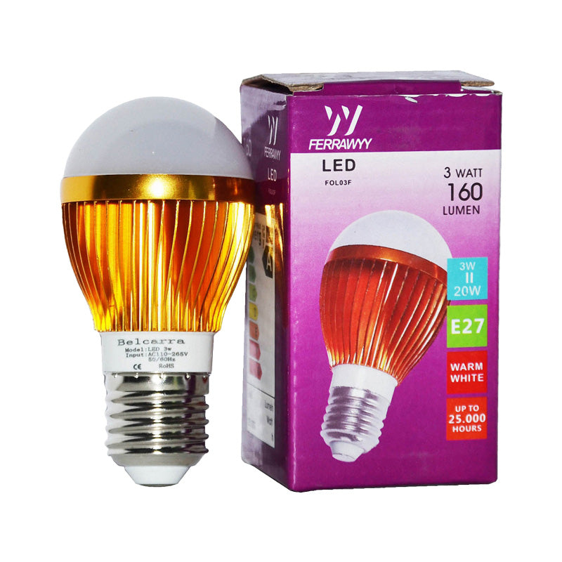 Foco LED 3W E27 Ferrawyy (pack 2 unidades)