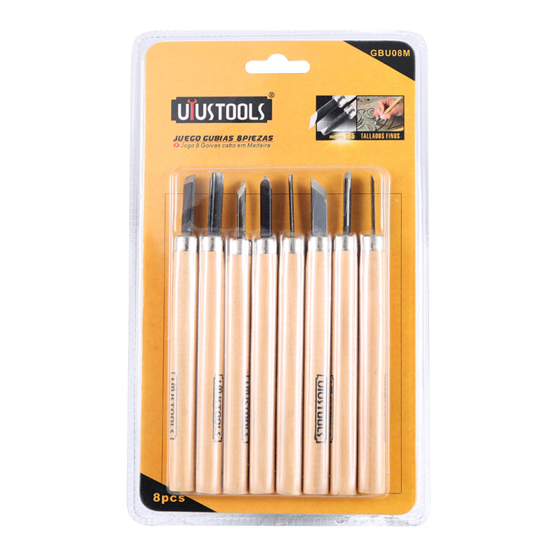 Juego gubias 8 pcs Uyustools (pack 2 sets)