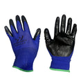 Guante tela+goma azul negro 7" fwyy-yt (pack 12 pares)