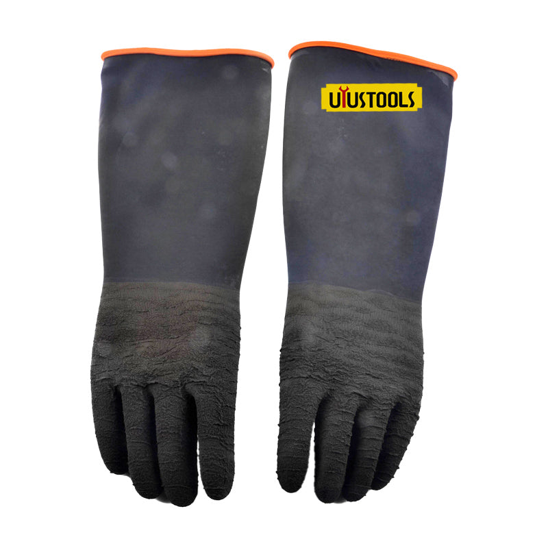 Guante goma rugosa negra 14" uyustools-tw (pack 2 pares)