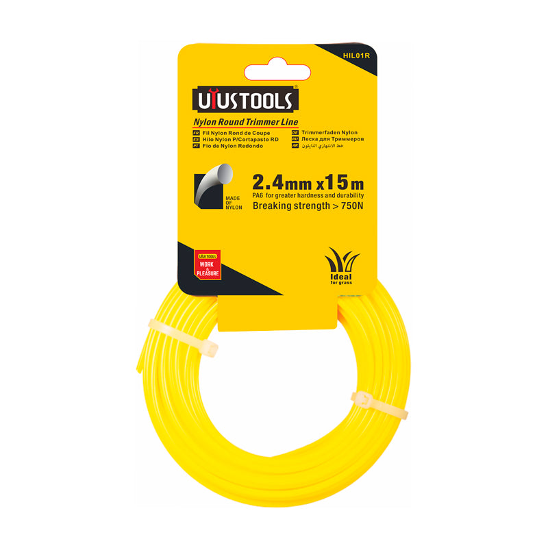 Nylon orilladora 2,4mm x 15mts corte rapido Uyustools (pack 5 unidades)