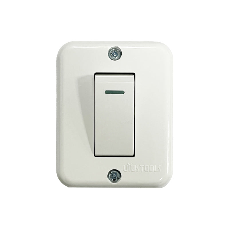 Interruptor sobrepuesto simple 10A blanca (pack 10 unidades)