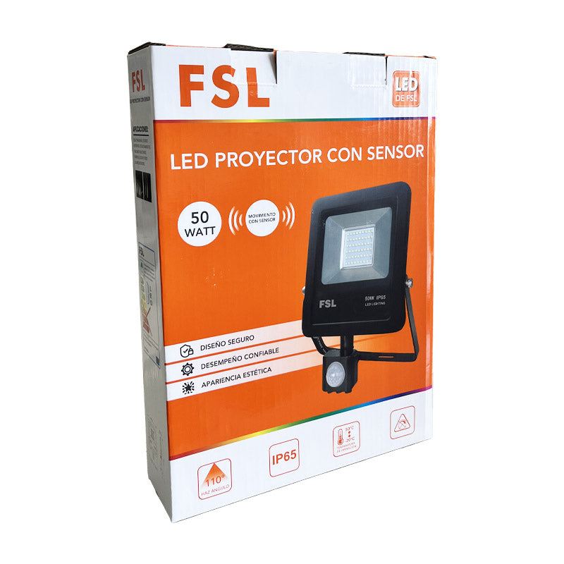 Reflector con sensor 50W 6500K fsl