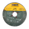 Set 5 un disco lija fibra p/madera 4 1/2" #60 UYU (pack 10 sets)
