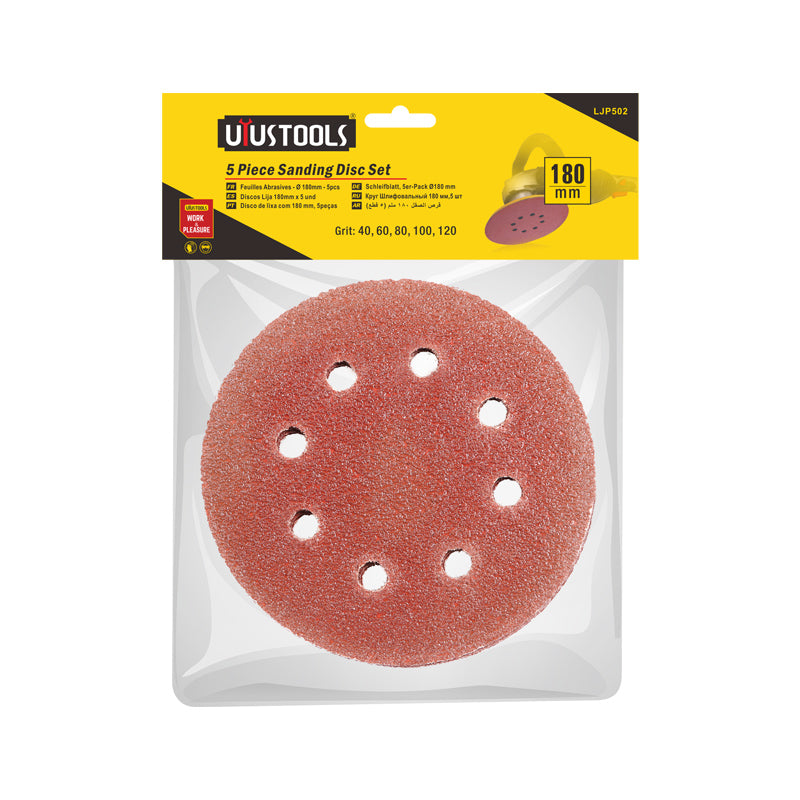Set 5 pcs lija papel 7" Uyustools (pack 5 sets)