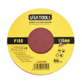 Set 50 un disco lija con velcro 4 1/2" #100 UYU (pack 2 sets)
