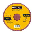 Set 50 un disco lija con velcro 5" #40 UYU
