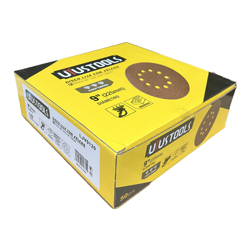Disco lija con velcro 50UN/SET 225MM #120 UYU