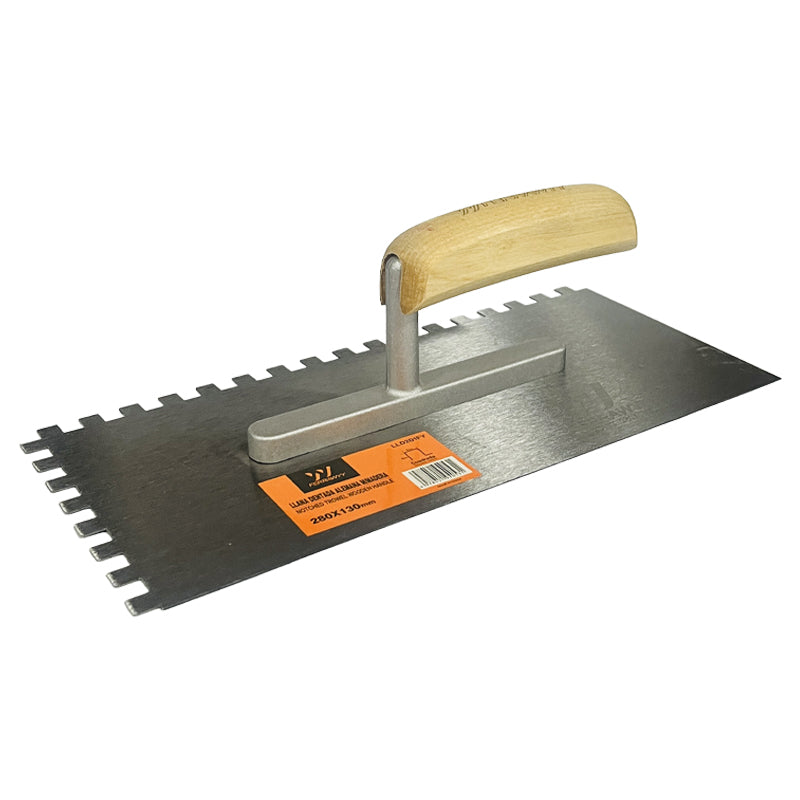 Llana dentada alemana m/madera 280mmX130mm fwyy (pack 6 unidades)