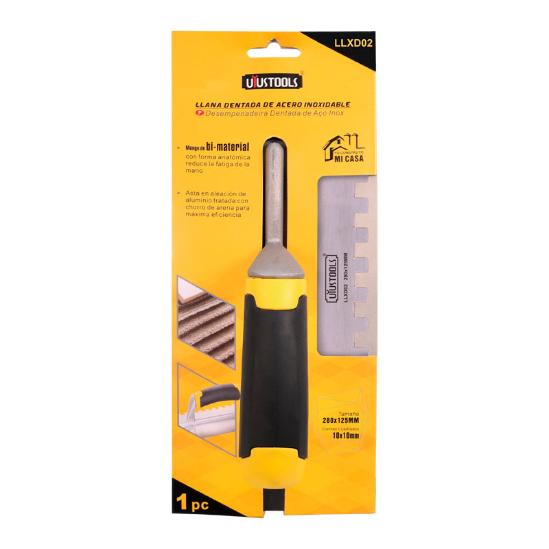 Llana inox-plastico dentada 280X125 Uyustools (pack 6 unidades)
