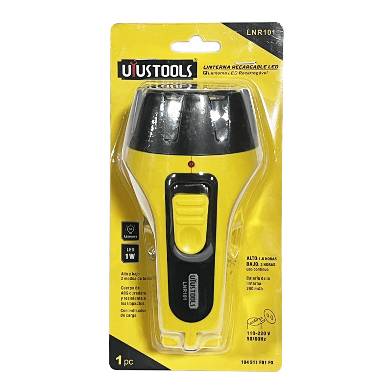 Linterna recargable LED 1W UYU (pack 6 unidades)