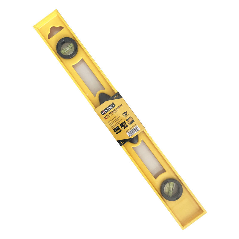 Nivel plastico amarillo 20" UYU (pack 6 unidades)