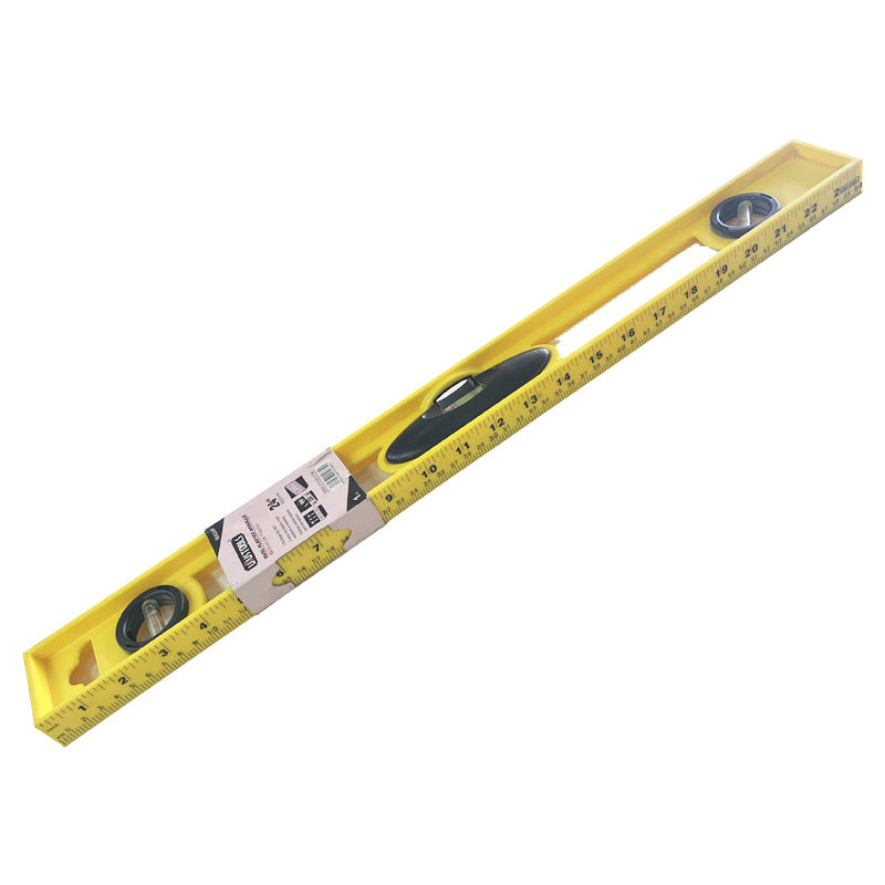 Nivel plastico amarillo 24" UYU (pack 6 unidades)