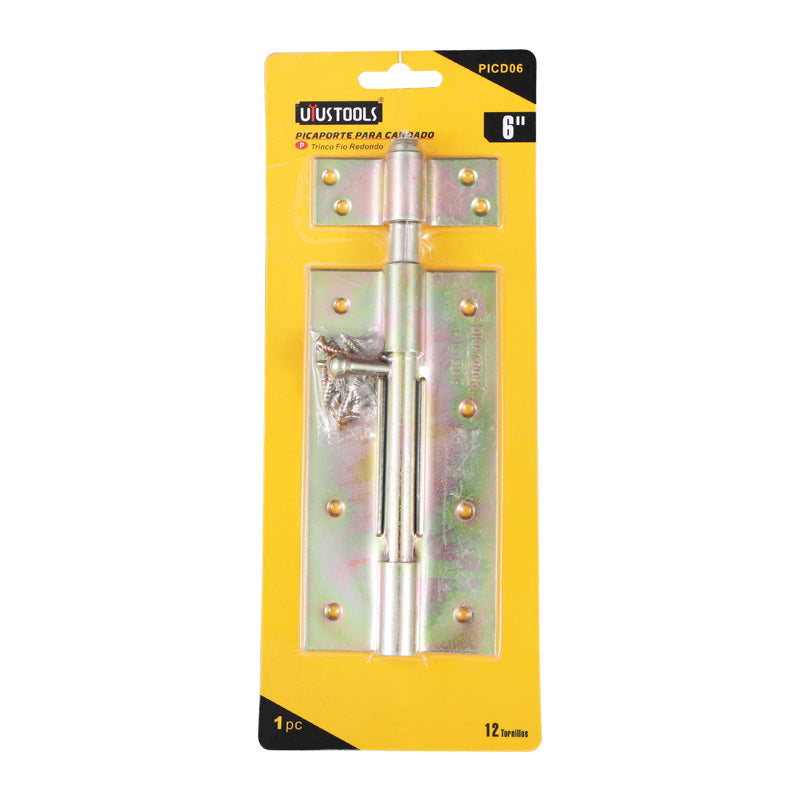 Picaporte zincado 6" dorado (pack 6 unidades)