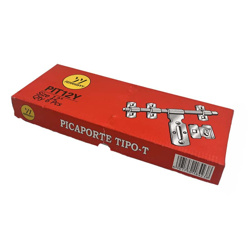 Picaporte tipo-t 12" (pack 2 unidades)