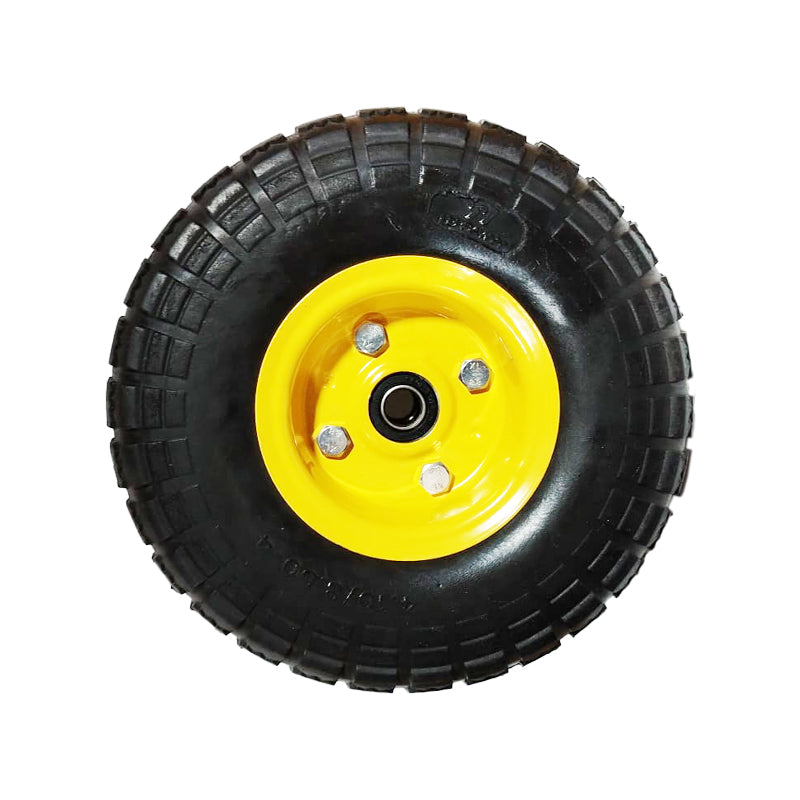 Rueda carro maciza m/pu 10“ -di 16MM fwyy