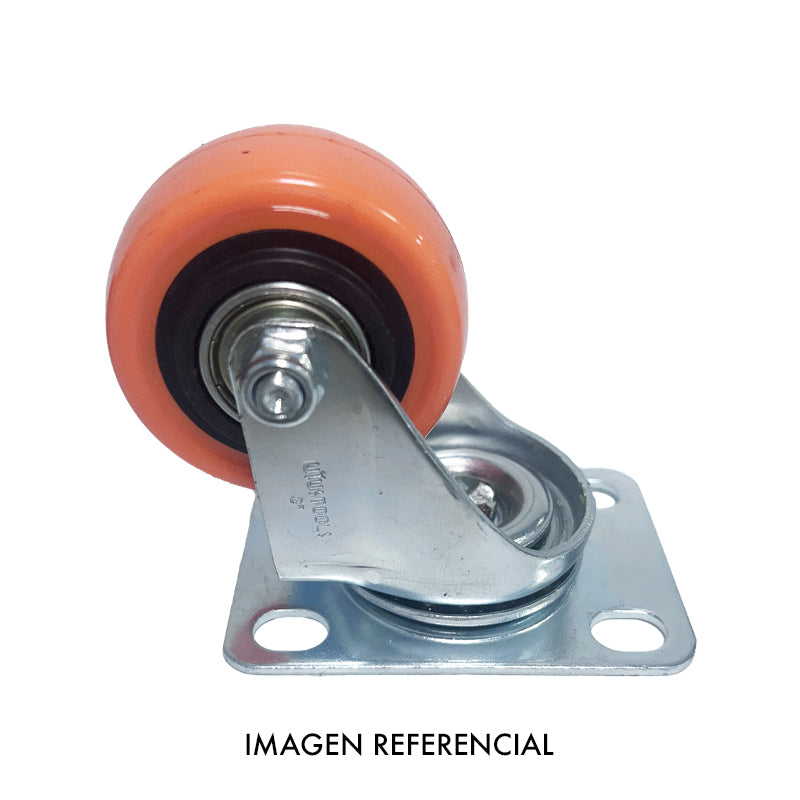 Rueda industrial naranjo 2" UYU (pack 4 unidades)