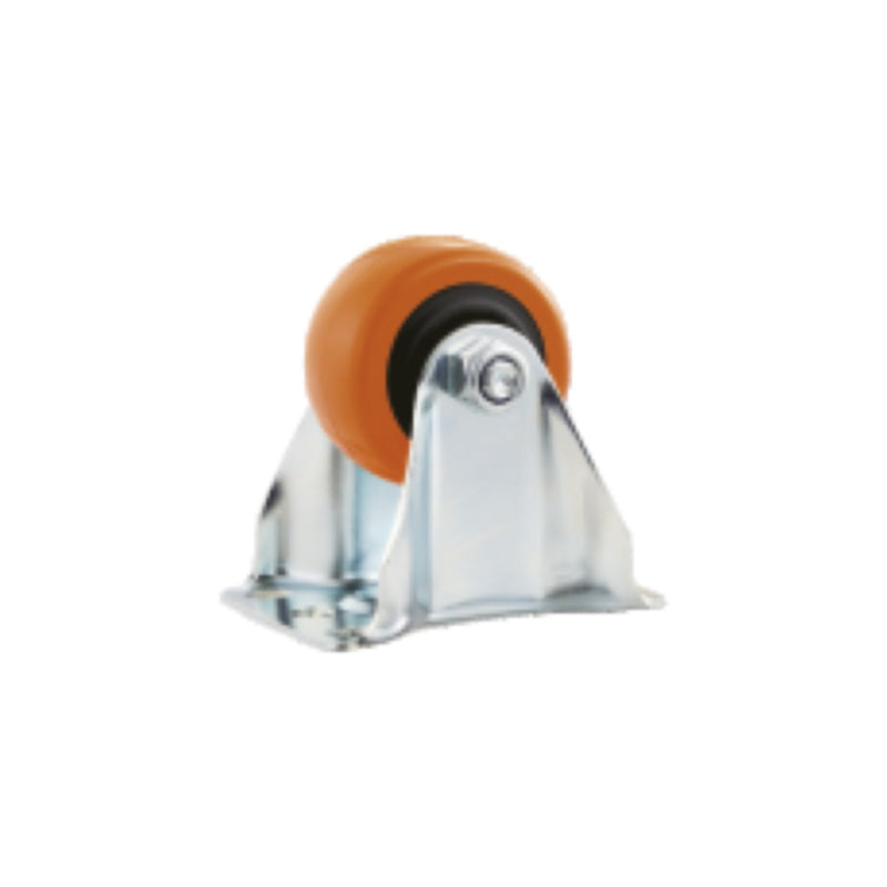 Rueda industrial pvc/naranjo direccional 30KG 1.5'' UYU (pack 5 unidades)
