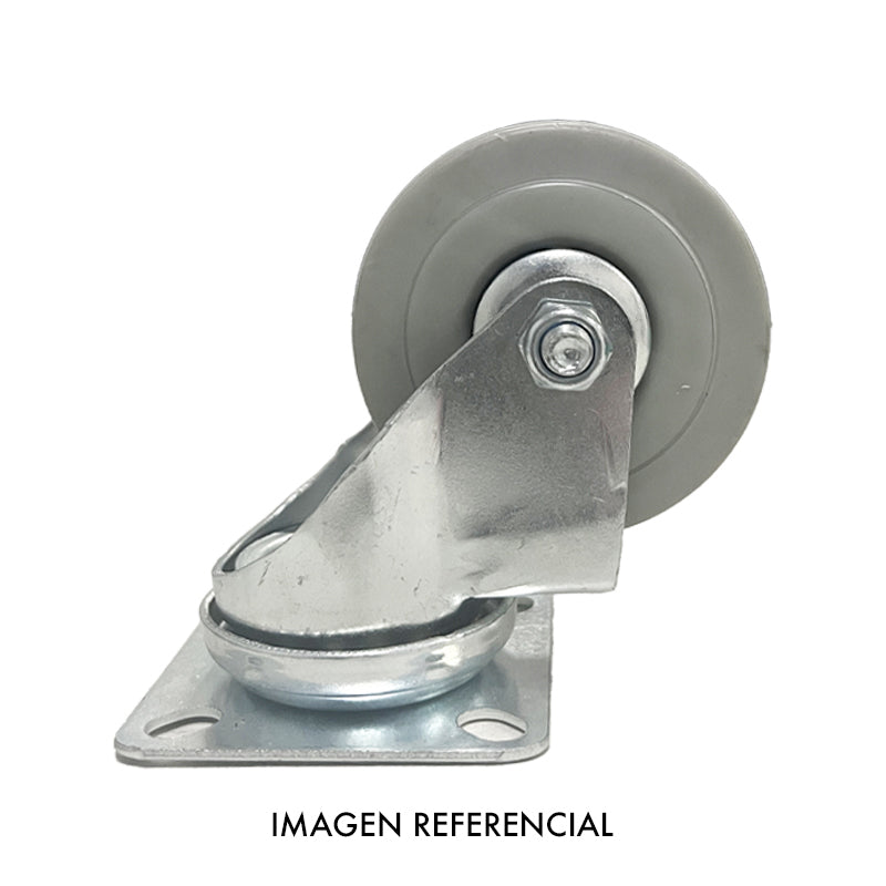Rueda industrial gris 5" 110KG UYU (pack 2 unidades)