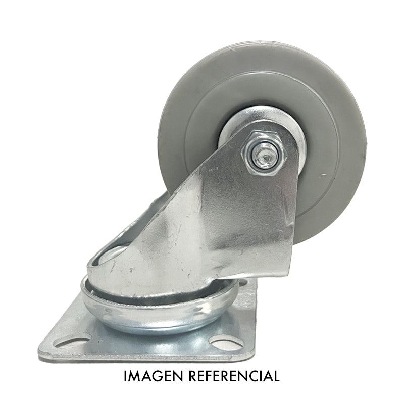 Rueda industrial gris 2.5" 60KG UYU (pack 3 unidades)