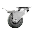 Rueda industrial gris 2" con freno (pack 3 unidades)