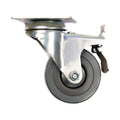 Rueda industrial gris 2.5" con freno (pack 2 unidades)