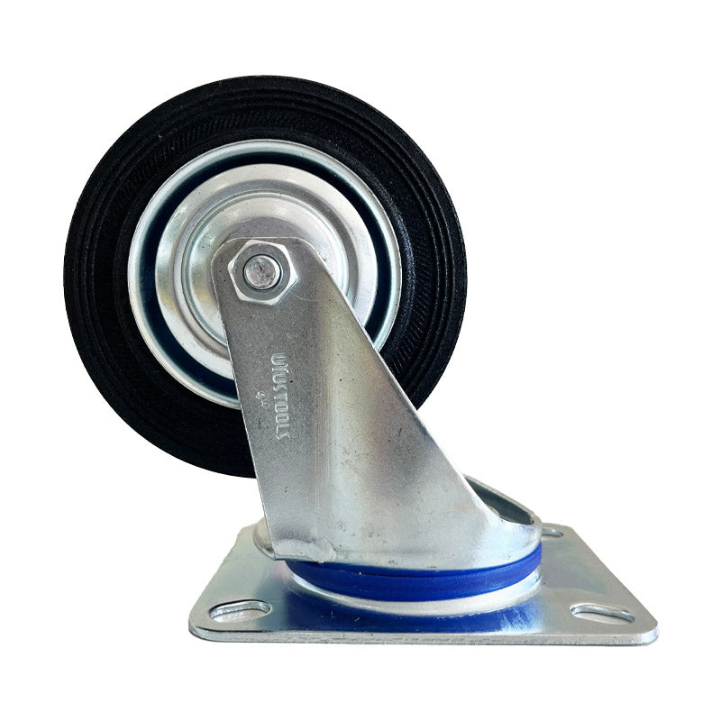Rueda industrial negra 4" 70KG UYU (pack 2 unidades)