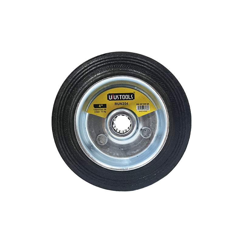 Rueda industrial negra repuesto 4" 70KG UYU (pack 5 unidades)
