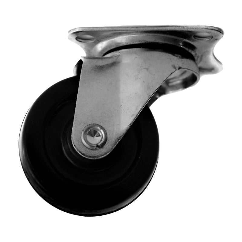 Rueda industrial negra 2.5" fos. (pack 7 unidades)