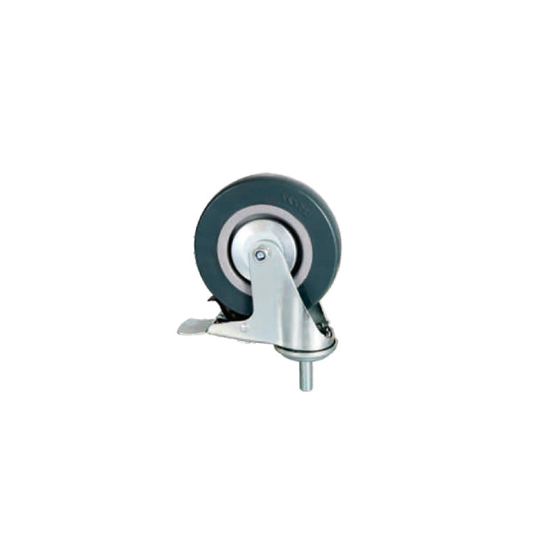 Rueda industrial gris 2" rosca con freno fwyy (pack 3 unidades)