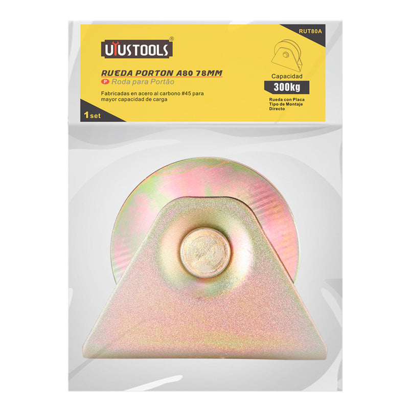 Rueda porton con base 78MM Uyustools (pack 2 unidades)