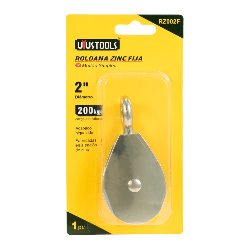 Roldana zinc fija 2" uyus (pack 2 unidades)
