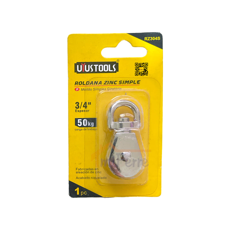 Roldana zinc simple 3/4" Uyustools (pack 24 unidades)